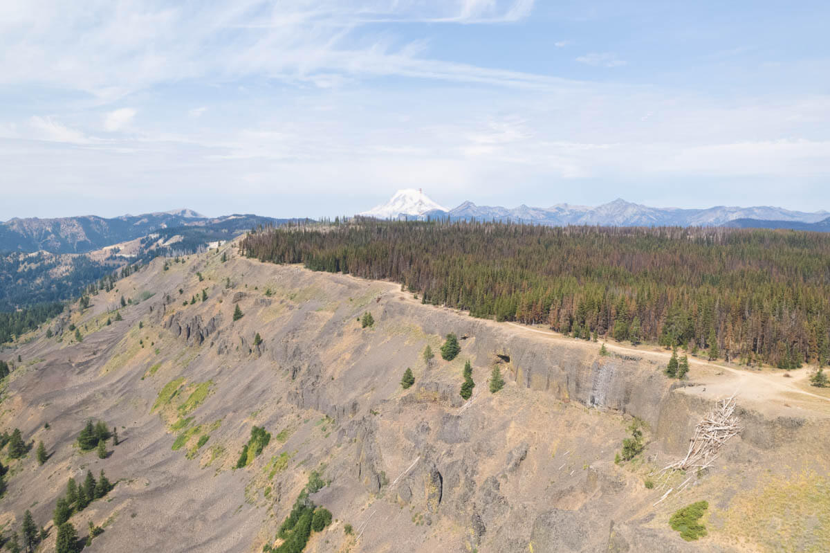 Bethel Ridge Aerial view with Mt. Rainier in the background. 