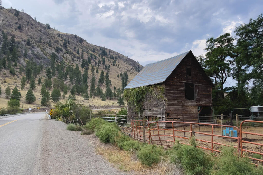 Old building at Nighthawk Ghost Town in Washington